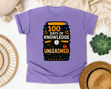 100 Days Of Knowledge Unleashed graphic tee in Violet