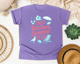Tired Teachers Summer Club graphic tee in Violet