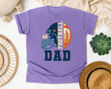 Football Dad Navy graphic tee in Violet