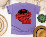 Rangers Volleyball Dad graphic tee in Violet