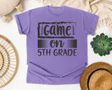 Game On 5th Grade Grey graphic tee in Violet
