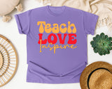 Teach Love Inspire Retro graphic tee in Violet