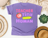 Teacher Of Tiny Humans graphic tee in Violet