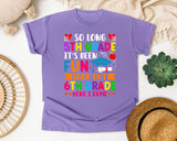 So Long Fifth Grade Look Out Sixth Grade graphic tee in Violet
