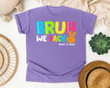 Bruh We Back Back To School graphic tee in Violet