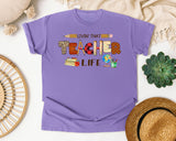 Livin That Teacher Life graphic tee in Violet