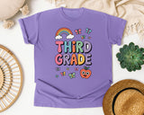 Third Grade Rainbow Graphic Tee graphic tee in Violet