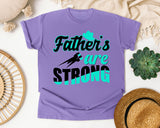 Fathers Are Strong White 2 graphic tee in Violet