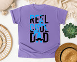 Reel Cool Dad White 5 graphic tee in Violet