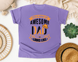 This Is What An Awesome Dad Looks Like Black graphic tee in Violet