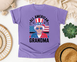 All American Grandma Grey graphic tee in Violet