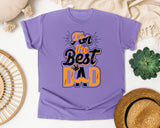 For The Best Dad Grey graphic tee in Violet