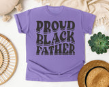 Proud Black Father White 2 graphic tee in Violet