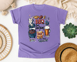 BBQ Beer And Being A Dad My Three Talents Grey 2 graphic tee in Violet