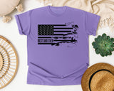 Best Dad Ever Black graphic tee in Violet