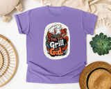 Dad Bod Grill God Brown 2 graphic tee in Violet