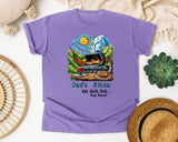 Dad's Rules Eat Grill Chill Nap Repeat Grey 2 graphic tee in Violet