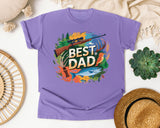 Best Dad Grey graphic tee in Violet