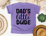 Dad's Little Dude graphic tee in Violet