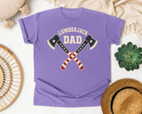 Lumberjack Dad graphic tee in Violet