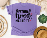Fatherhood Nailed It White graphic tee in Violet