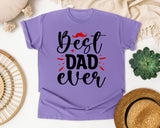 Best Dad Ever White 2 graphic tee in Violet