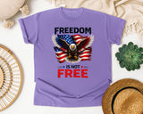 Freedom Is Not Free Black 2 graphic tee in Violet