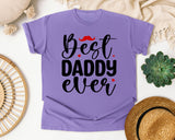 Best Daddy Ever White graphic tee in Violet