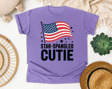 Star Spangled Cutie White 5 graphic tee in Violet