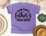 Our First Father's Day graphic tee in Violet