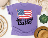 Star Spangled Cutie Black 2 graphic tee in Violet