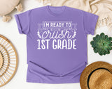 I'm Ready To Crush 1st Grade White graphic tee in Violet