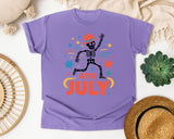 4th July Orange 2 graphic tee in Violet
