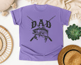 Dad Fishing Rods graphic tee in Violet