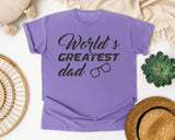 World's Greatest Dad Grey graphic tee in Violet