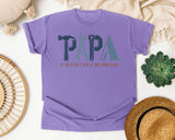 Papa If He Can't Fix It No One Can Grey graphic tee in Violet