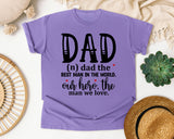 Dad The Best Man In The World graphic tee in Violet
