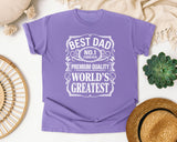 Best Dad No 1 Forever graphic tee in Violet
