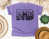Dad Outdoors Scene graphic tee in Violet