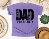 Dad The Man The Myth The Legend White 2 graphic tee in Violet