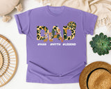 Dad Man Myth Legend Brown graphic tee in Violet