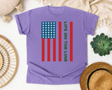 Life On The Line graphic tee in Violet