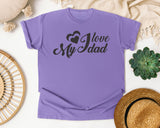 I Love My Dad Grey 2 graphic tee in Violet