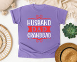 Husband Dad Granddad Red 2 graphic tee in Violet