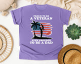 Proud To Be A Veteran Even Prouder To Be A Dad graphic tee in Violet