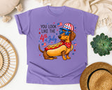 You Look Like The 4th Of July Brown graphic tee in Violet