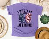 American Girly Red White And Fabulous graphic tee in Violet