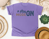Papa Mode On Grey graphic tee in Violet