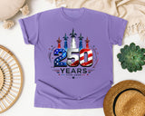 250 Years 1776 2026 graphic tee in Violet