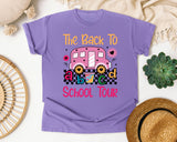 The Back To School Tour graphic tee in Violet